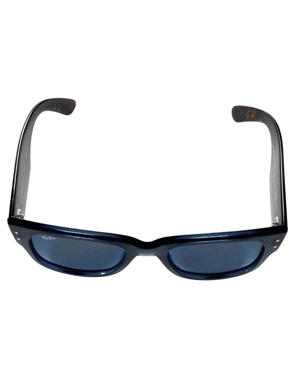 Ray-Ban Mega Wayfarer transparent dark blue w/ blue mirror lenses RB0840S |51.21
